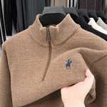 Mock Neck Half-Zip Knit Pullover
