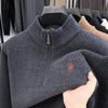 Mock Neck Half-Zip Knit Pullover