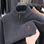 Mock Neck Half-Zip Knit Pullover