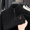 Mock Neck Half-Zip Knit Pullover