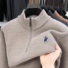 Mock Neck Half-Zip Knit Pullover