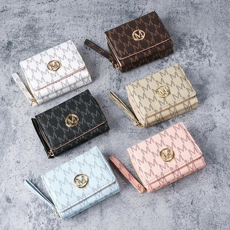 Printed PU Short Wallet