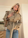 Chic Casual Cropped Trench Jacket
