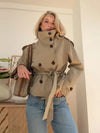 Chic Casual Cropped Trench Jacket