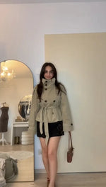 Chic Casual Cropped Trench Jacket