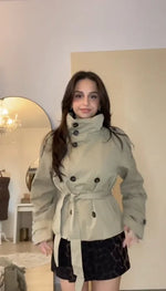 Chic Casual Cropped Trench Jacket