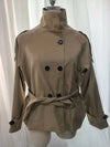 Chic Casual Cropped Trench Jacket