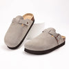 Suede Cork Mule Slipper