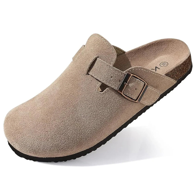Suede Cork Mule Slipper