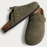 Suede Cork Mule Slipper