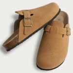Suede Cork Mule Slipper