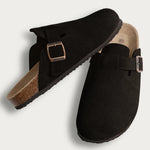 Suede Cork Mule Slipper