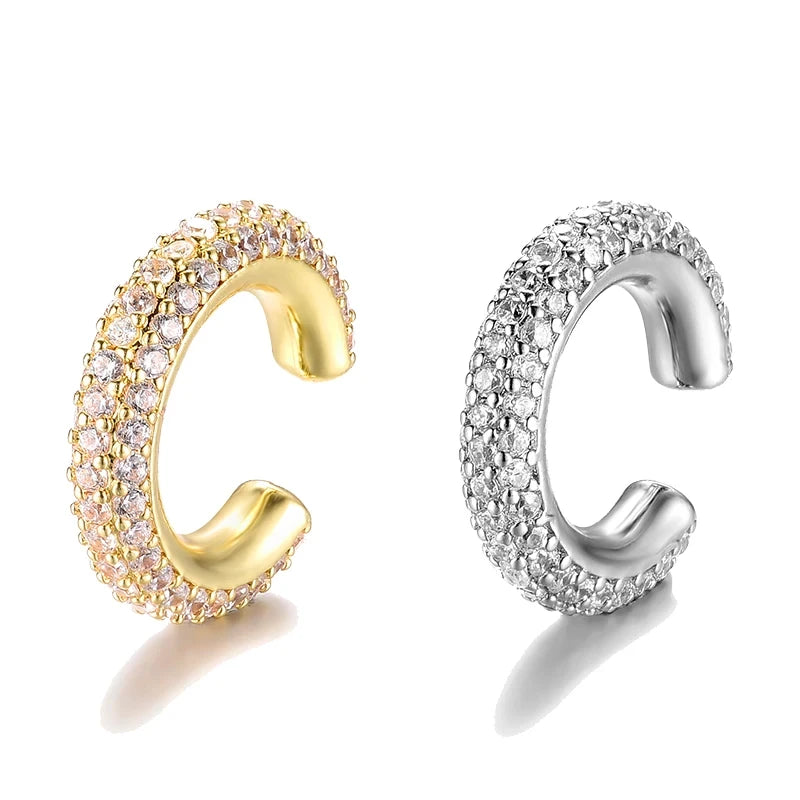 Cubic Zirconia Cartilage Clip Earrings