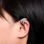 Cubic Zirconia Cartilage Clip Earrings