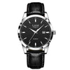 LIGE Leather Chronograph Watch