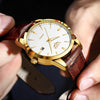 LIGE Leather Chronograph Watch