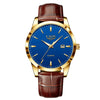 LIGE Leather Chronograph Watch