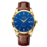 LIGE Leather Chronograph Watch