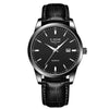 LIGE Leather Chronograph Watch