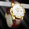 LIGE Leather Chronograph Watch
