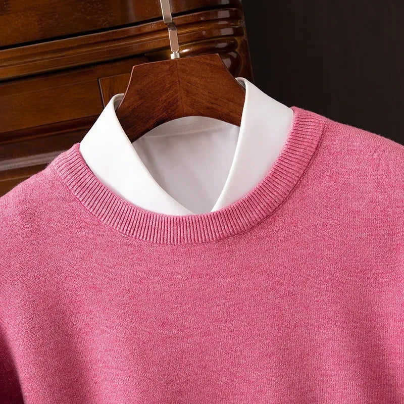 Wool O-Neck Pullover Sweater