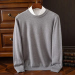 Wool O-Neck Pullover Sweater