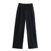 High Waist Straight Trousers