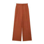 High Waist Straight Trousers