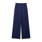 High Waist Straight Trousers