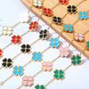 Colorful Clover Chain Bracelet