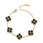 Colorful Clover Chain Bracelet