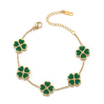 Colorful Clover Chain Bracelet