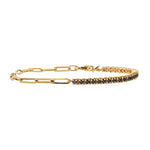 Cubic Zirconia Gold Tennis Bracelet
