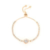Cubic Zirconia Gold Tennis Bracelet