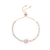 Cubic Zirconia Gold Tennis Bracelet