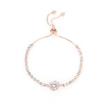 Cubic Zirconia Gold Tennis Bracelet