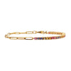 Cubic Zirconia Gold Tennis Bracelet