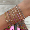 Cubic Zirconia Gold Tennis Bracelet